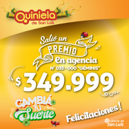 ¡Salió un premio de Quiniela en San Luis!